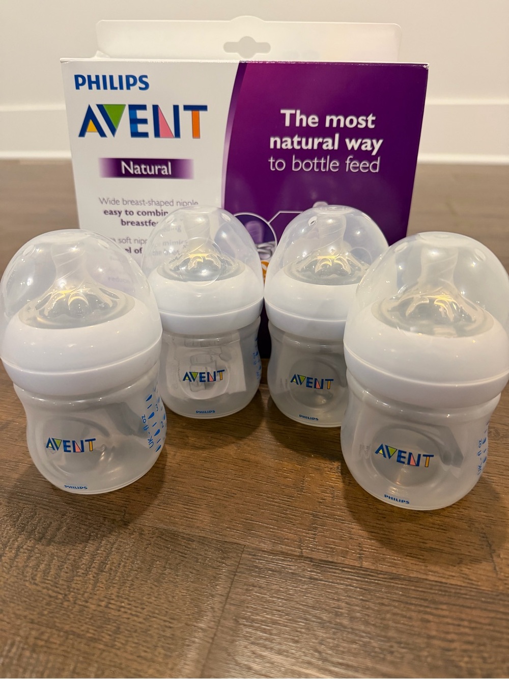Philips Avent 4oz Wide Neck Baby Bottle Set - 4 pack